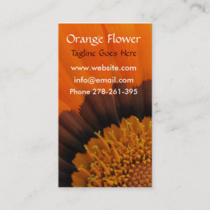 Carte de visite de fleurs Orange Gazania