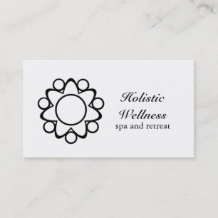 Carte de visite de fleurs paisible, ivoire