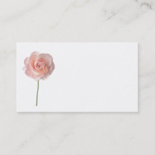 Carte de visite de fleurs roses