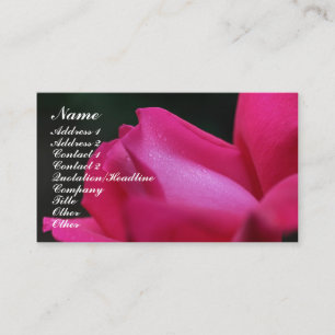 Carte de visite de fleurs rouge Rosebud