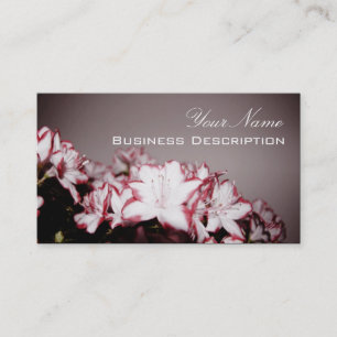 Carte de visite de fleurs rouges-blanches