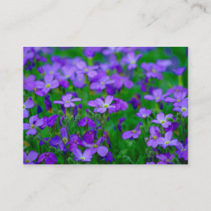 Carte de visite de fleurs violettes
