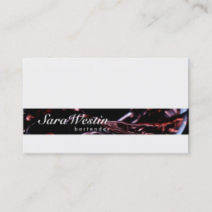 Carte de visite de flux de vin de script de barman
