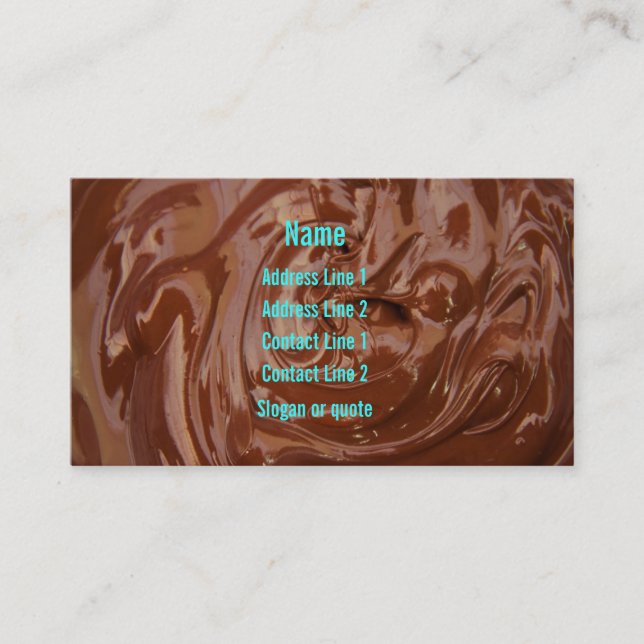 Carte de visite de fondant de chocolat (Devant)