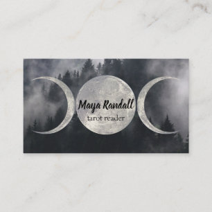 carte de visite de forêt de Triple Moon