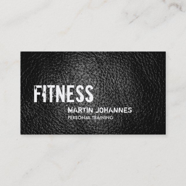 Carte de visite de formateur personnel en cuir (Devant)