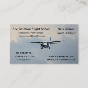 Carte de visite de formation en vol de pilote modi