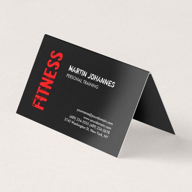 Carte de visite de formation personnel Red Black F (Devant)