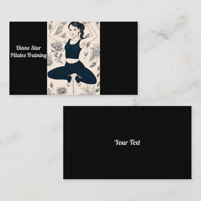 Carte de visite de formation Pilates (Devant / Derrière)