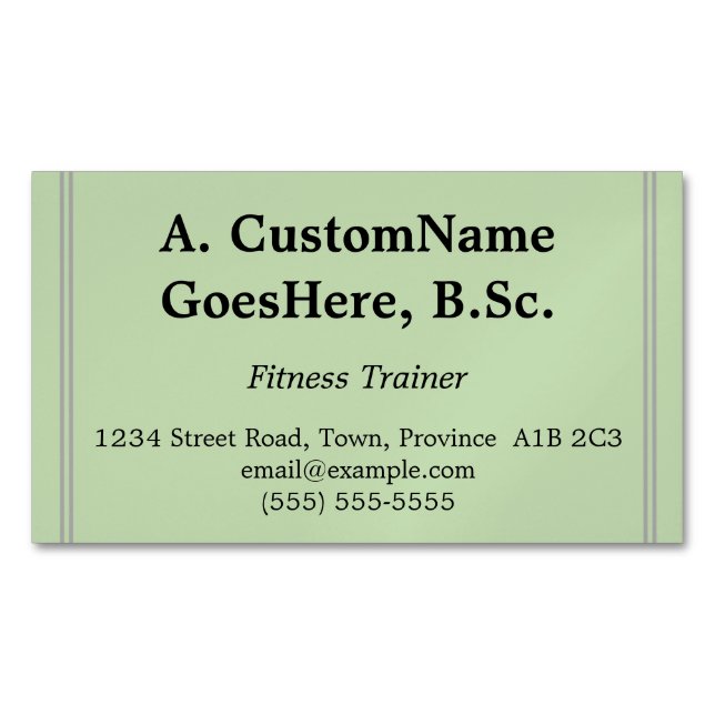 Carte de visite de formation professionnelle (devant)