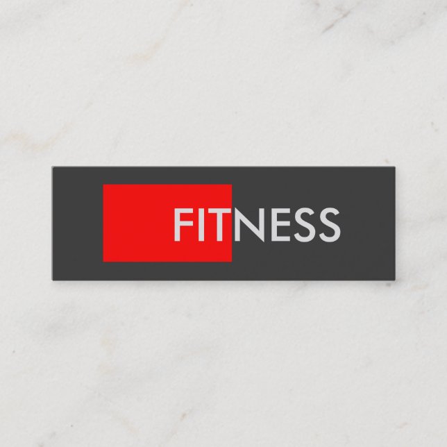Carte de visite de formation Slim Red Grey (Devant)