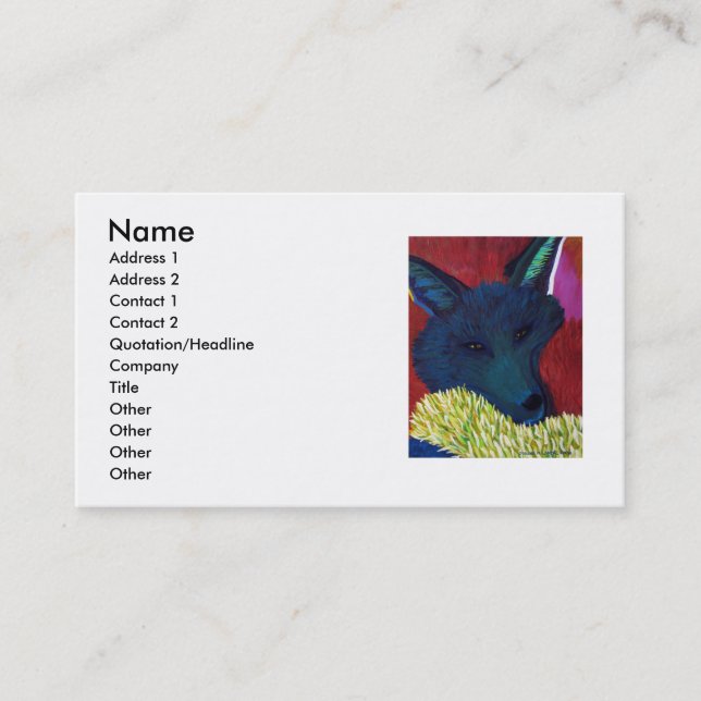 Carte de visite de Fox (Devant)