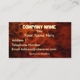 Carte de visite DE FRACTAL DE FEU
