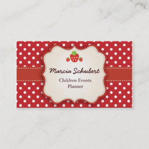 Carte de visite de fraise