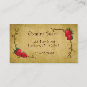 Carte de visite de fraises