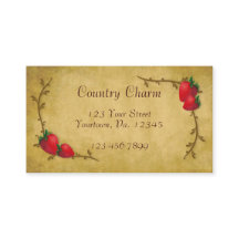 Carte de visite de fraises