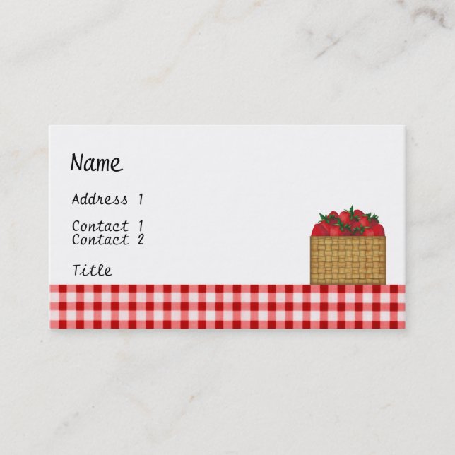 Carte de visite de fraises (Devant)