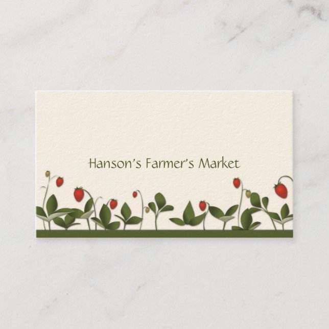 Carte de visite de fraises (Devant)