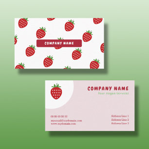 Carte de visite de fraises