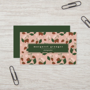Carte de visite de fraises