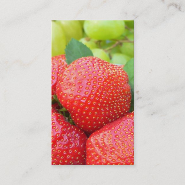 Carte de visite de fraises (Devant)