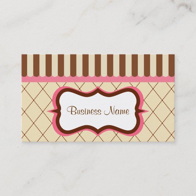 Carte de visite de framboise au chocolat (Devant)