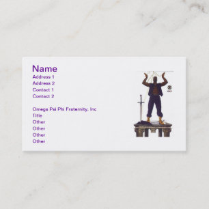 Carte de visite de fraternité de phi d'Omega livr