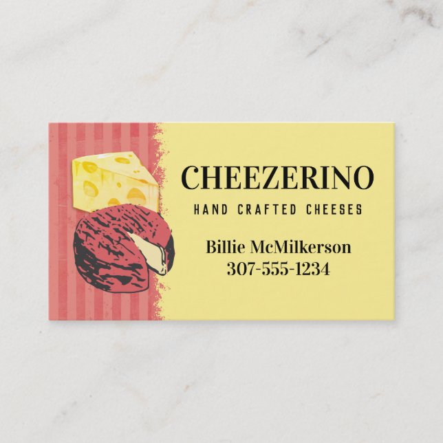 carte de visite de fromage de chèvre gourmet artis (Devant)