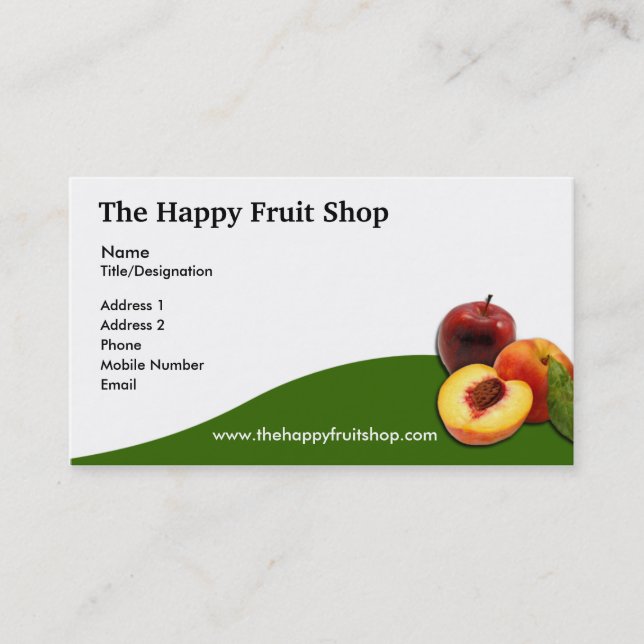 Carte de visite de fruit (Devant)