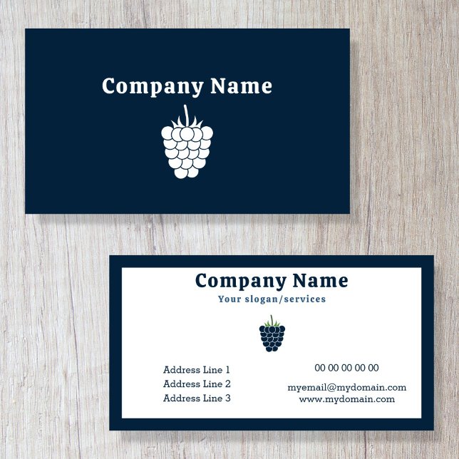 Carte de visite de fruits Blackberry (Blackberry Fruit Business Card)