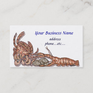Carte de visite de fruits de mer