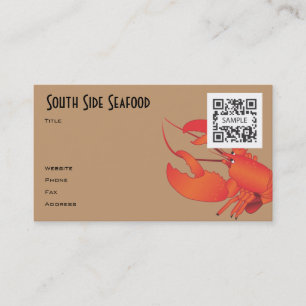 Carte de visite de fruits de mer