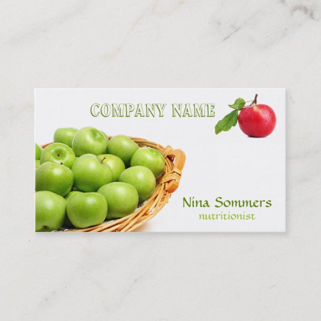 Carte de visite de fruits frais (Devant)