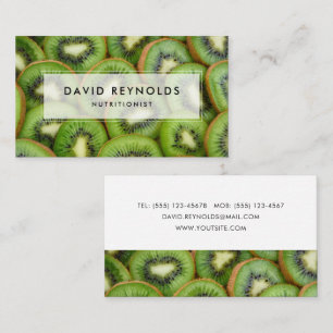 Carte de visite de fruits frais Kiwi
