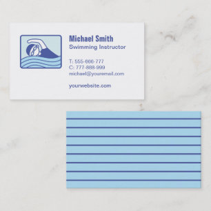 Carte de visite de garde de natation instructeur