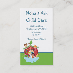 Carte de visite de garde d'enfants Ark
