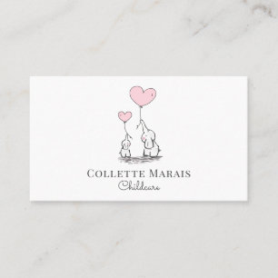 Carte de visite de garde d'enfants illustrée