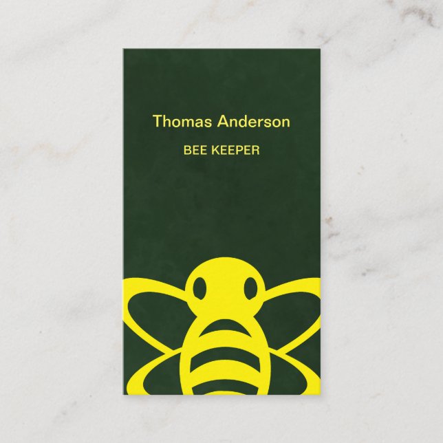 Carte de visite de gardien d'abeilles (Devant)