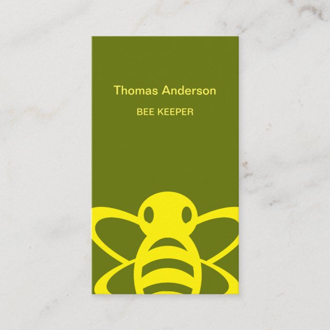 Carte de visite de gardien d'abeilles (Devant)