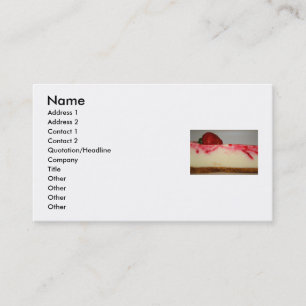 Carte de visite de gâteau au fromage de fraise