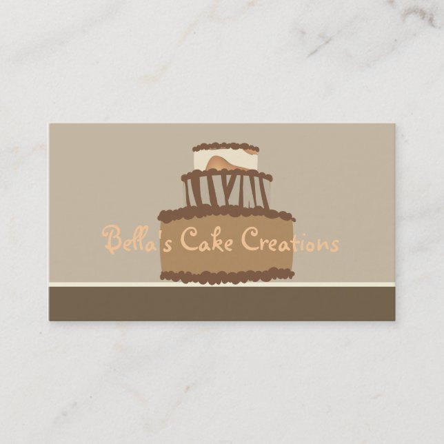Carte de visite de gâteau de Bella (Devant)