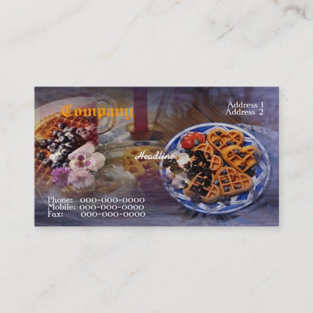 Carte de visite de gaufres (Devant)