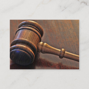 Carte de visite de Gavel du juge en bois