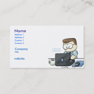 carte de visite de geek d'ordinateur