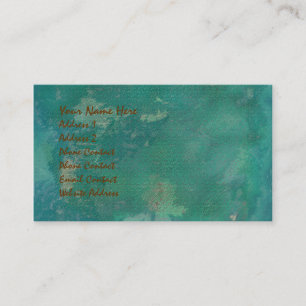 Carte de visite de gemme de turquoise