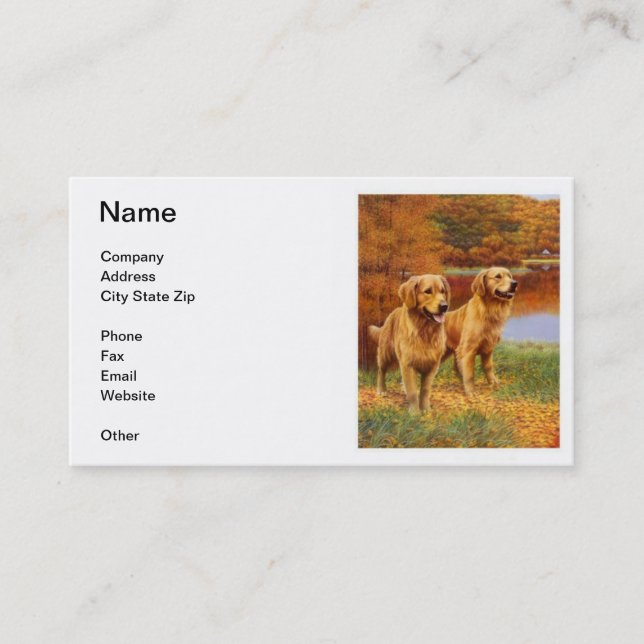 Carte de visite de golden retriever (Devant)