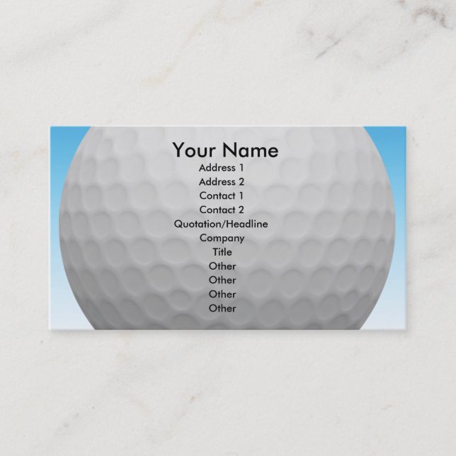 Carte de visite de golf (Devant)