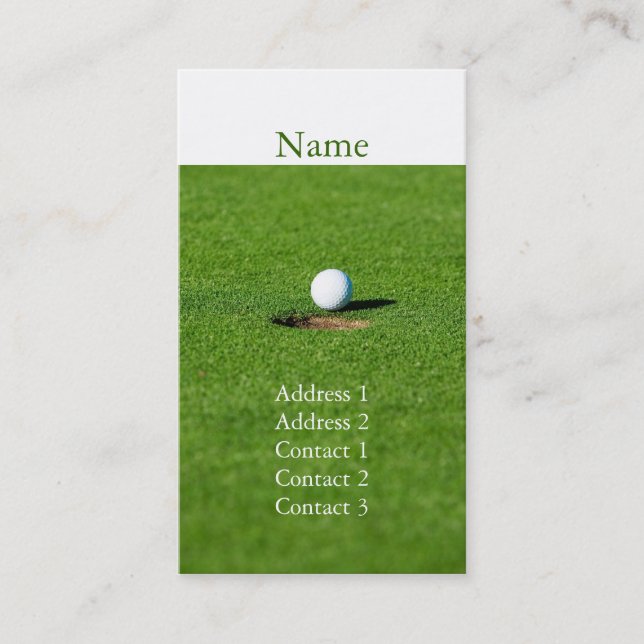Carte de visite de golf (Devant)