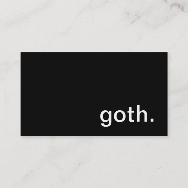 Carte de visite de Goth (Devant)