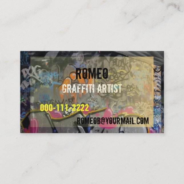 Carte de visite de graffiti (Devant)